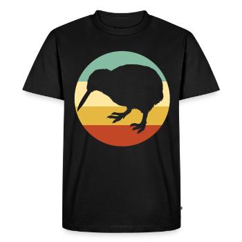 kiwi-bird kiwi bird - Men's Premium Organic T-Shirt - black - Front - Nico (187cm)