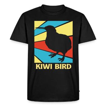 kiwi-bird kiwi bird - Men's Premium Organic T-Shirt - black - Front - Nico (187cm)
