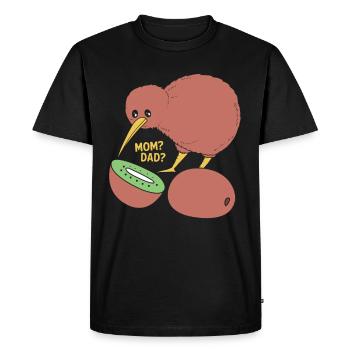 kiwi-bird kiwi bird - Men's Premium Organic T-Shirt - black - Front - Nico (187cm)