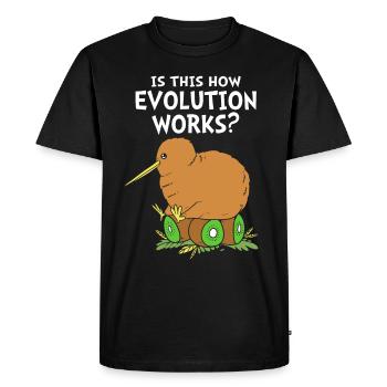 kiwi-bird kiwi bird - Men's Premium Organic T-Shirt - black - Front - Nico (187cm)