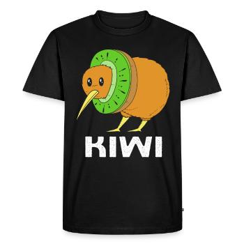 kiwi-bird kiwi bird - Men's Premium Organic T-Shirt - black - Front - Nico (187cm)