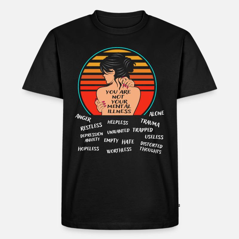 Depression - Männer Premium Bio T-Shirt - Schwarz