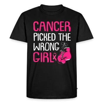 breast cancer - Men's Premium Organic T-Shirt - black - Front - Nico (187cm)