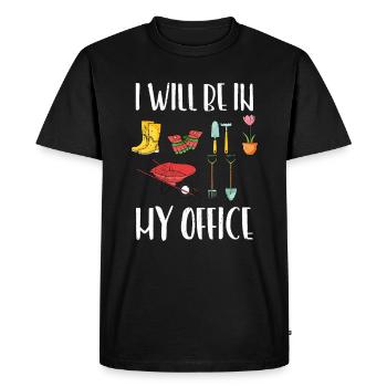 Jardin - T-shirt Premium bio Homme - noir - Devant - Nico (187cm)