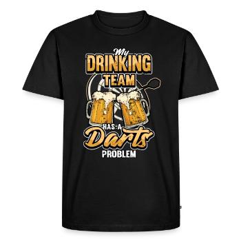 Dart Darts Dart Board Sports Beer Gift - Men's Premium Organic T-Shirt - black - Front - Nico (187cm)