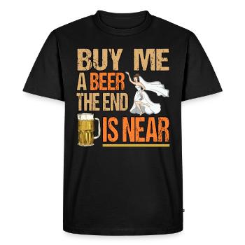 Enterrement de vie de garçon Mariée Célibataire - T-shirt Premium bio Homme - noir - Devant - Nico (187cm)