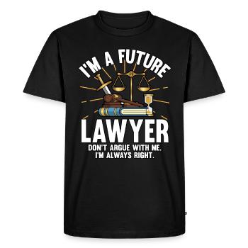 Avocat droit drôle avocat drôle de cadeau de juge - T-shirt Premium bio Homme - noir - Devant - Nico (187cm)