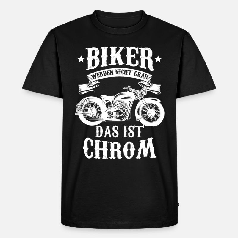 Motorrad - Männer Premium Bio T-Shirt - Schwarz