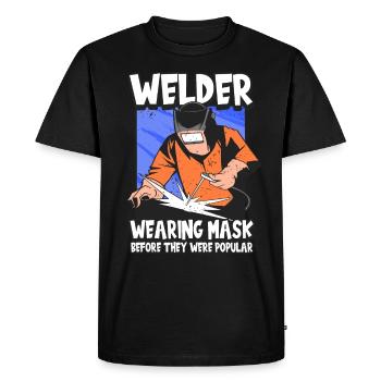 Soudeur Welder Schweißfachmann Drôle métier - T-shirt Premium bio Homme - noir - Devant - Nico (187cm)
