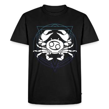 Cancer Symbol Zodiac Sign Horoscope - Men's Premium Organic T-Shirt - black - Front - Nico (187cm)