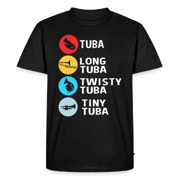 Tuba Blechblasinstrumente - T-shirt Premium bio Homme - noir - Devant - Nico (187cm)