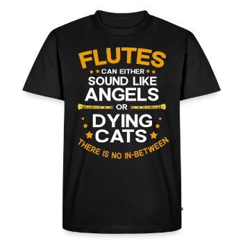 Flute - Men's Premium Organic T-Shirt - black - Front - Nico (187cm)