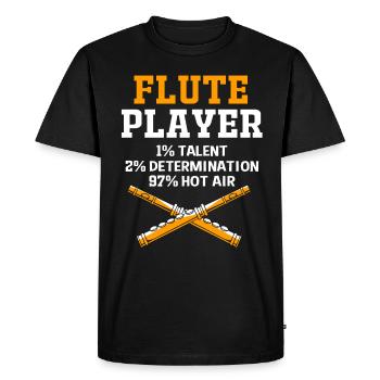 Flute - Men's Premium Organic T-Shirt - black - Front - Nico (187cm)