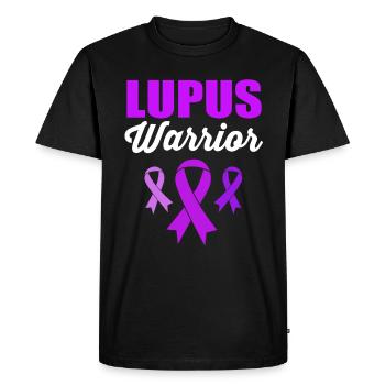 Lupus Awareness Ribbon Lupus Warrior - Men's Premium Organic T-Shirt - black - Front - Nico (187cm)
