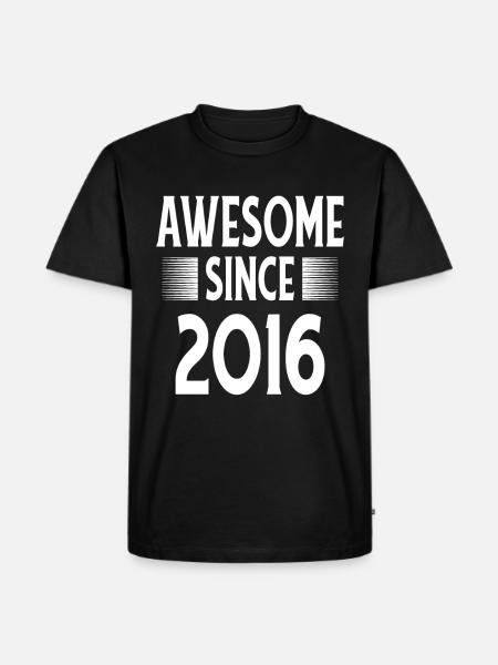 Geweldig sinds 2016 - Mannen Premium Bio T-shirt - zwart