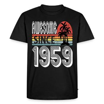 Awesome Since 1959 Sunset - T-shirt Premium bio Homme - noir - Devant - Nico (187cm)