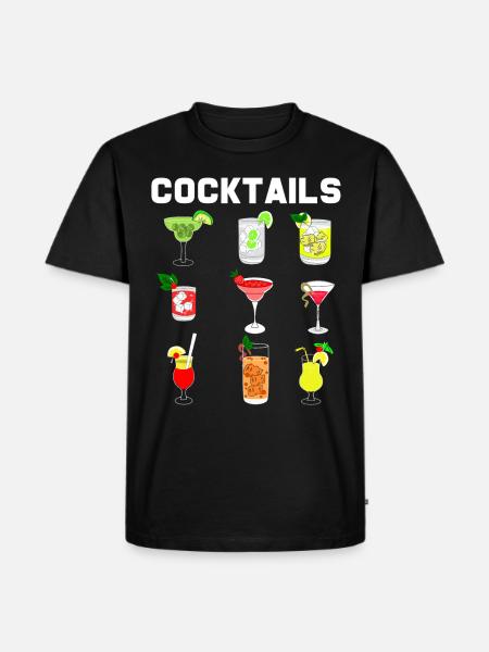 Cocktail - Men's Premium Organic T-Shirt - black