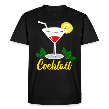 Cocktail - T-shirt Premium bio Homme - noir - Devant - Nico (187cm)