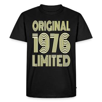 Original 1976 Limité - T-shirt Premium bio Homme - noir - Devant - Nico (187cm)