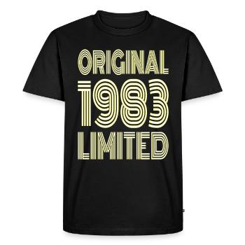 Original 1983 Limité - T-shirt Premium bio Homme - noir - Devant - Nico (187cm)