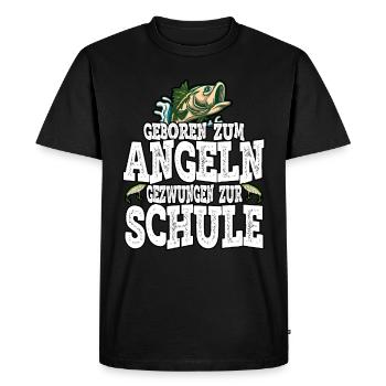 Pêcheur pêcheur à la pêche Équipement de pêche Disant - T-shirt Premium bio Homme - noir - Devant - Nico (187cm)