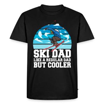 Skiing Ski Dad Like A Regular Dad But Cooler - Men's Premium Organic T-Shirt - black - Front - Nico (187cm)