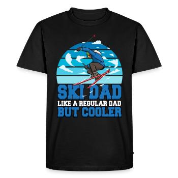 Skiing Ski Dad Like A Regular Dad But Cooler - Men's Premium Organic T-Shirt - black - Front - Nico (187cm)