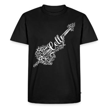 Cellist Playing Cello Player Classical Music Lover - Männer Premium Bio T-Shirt - Schwarz - Vorne - Nico (187cm)