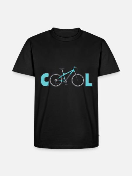 Cool Bicycle Mountain Biking - Men's Premium Organic T-Shirt - black