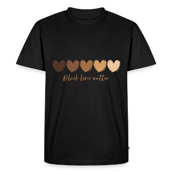 Black Lives Matter Melanin Kings Queens - Men's Premium Organic T-Shirt - black - Front - Nico (187cm)