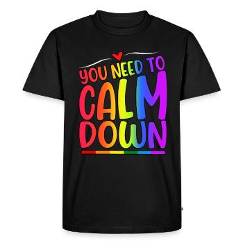 Vous devez calmer le mois de la fierté LGBT - T-shirt Premium bio Homme - noir - Devant - Nico (187cm)