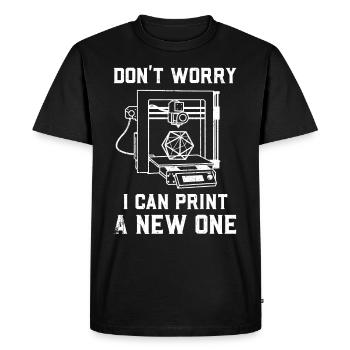 Imprimante 3D - T-shirt Premium bio Homme - noir - Devant - Nico (187cm)