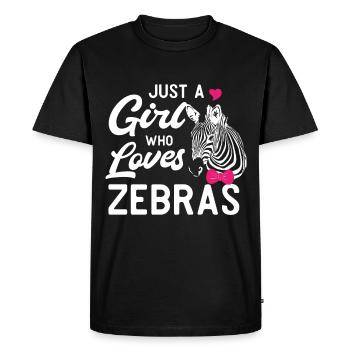 Zebra Africa Horse Hipster Gift Animal Stripe - Men's Premium Organic T-Shirt - black - Front - Nico (187cm)
