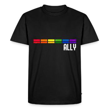 Ally LGBT Pride Month Gay Bi Trans - Men's Premium Organic T-Shirt - black - Front - Nico (187cm)
