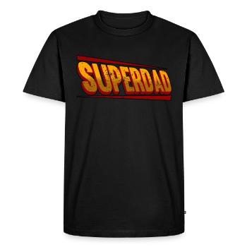 Superdad Super Papa Papa Grand-père Fête des pères - T-shirt Premium bio Homme - noir - Devant - Nico (187cm)