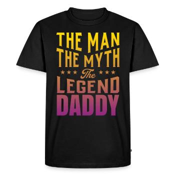 Fête des Pères - T-shirt Premium bio Homme - noir - Devant - Nico (187cm)