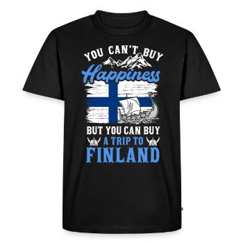 Finlande - T-shirt Premium bio Homme - noir - Devant - Nico (187cm)