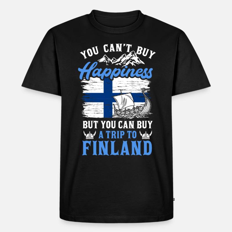 Finnland - Männer Premium Bio T-Shirt - Schwarz