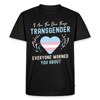 Trans Transgenre Transsexuel Cadeau Queer - T-shirt Premium bio Homme - noir - Devant - Nico (187cm)
