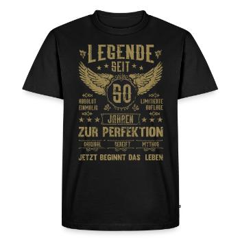 Legende seit 50 Jahren 50. Geburtstag - Männer Premium Bio T-Shirt - Schwarz - Vorne - Nico (187cm)