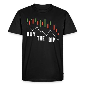 Acheter le Dip Candle Stick Cypto Stock Trader - T-shirt Premium bio Homme - noir - Devant - Nico (187cm)