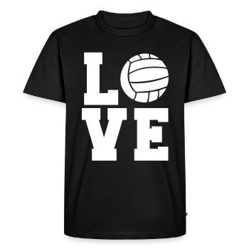 Entraîneur de ballon de volleyball d’amour Joueur - T-shirt Premium bio Homme - noir - Devant - Nico (187cm)