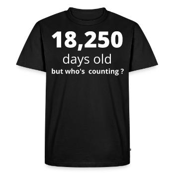 50th birthday. - Men's Premium Organic T-Shirt - black - Front - Nico (187cm)