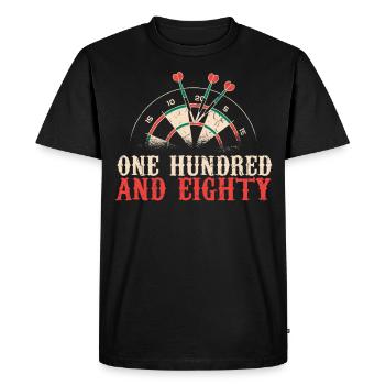 Fléchettes Cent quatre-vingts Dart Score - T-shirt Premium bio Homme - noir - Devant - Nico (187cm)