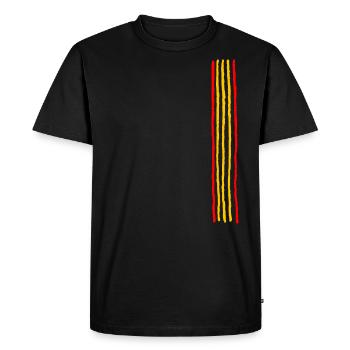 Spain Stripes - Men's Premium Organic T-Shirt - black - Front - Nico (187cm)