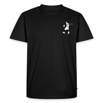 T-shirt Banana logo - T-shirt Premium bio Homme - noir - Devant - Nico (187cm)