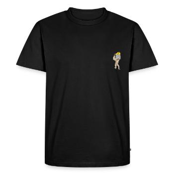 Singe Gibbon Atteignant Une Banane Dans Une Fausse Poche - T-shirt Premium bio Homme - noir - Devant - Nico (187cm)
