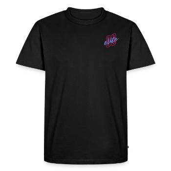 GGElite Scripted Vibe Logo - Men's Premium Organic T-Shirt - black - Front - Nico (187cm)