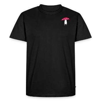 sad mushroom - Men's Premium Organic T-Shirt - black - Front - Nico (187cm)