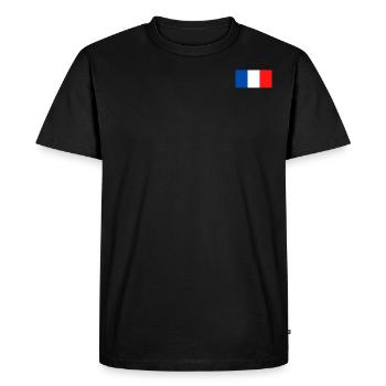 Fière d'être Français - T-shirt Premium bio Homme - noir - Devant - Nico (187cm)
